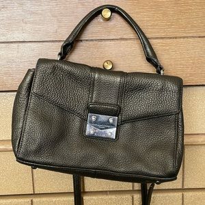 Karl Lagerfeld Pebbled Olive Green Crossbody Bag